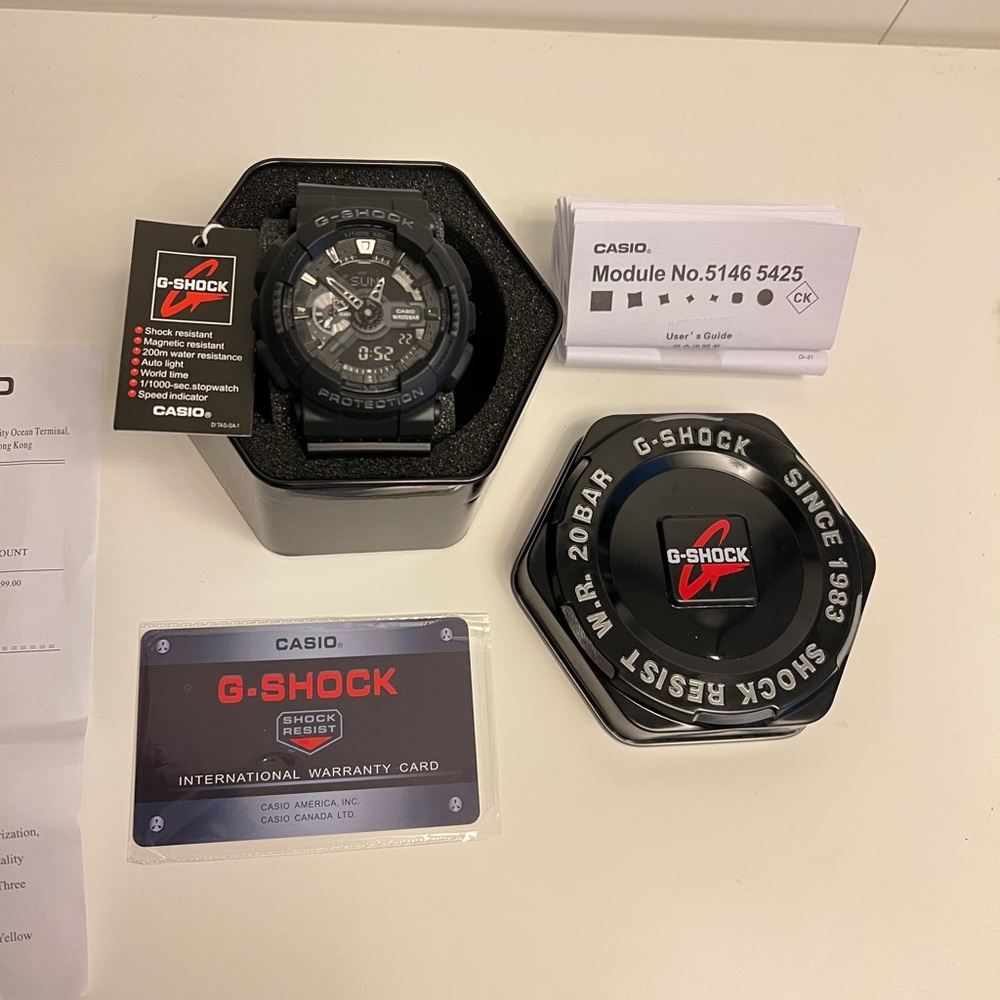 BRAND NEW G-shock GA110-1B Analog-Digital Watch in Black - Picture 2 of 3